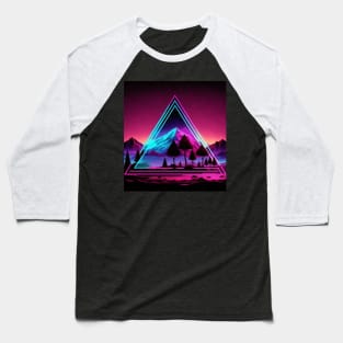 Vaporwave Aesthetic Triangle Baseball T-Shirt